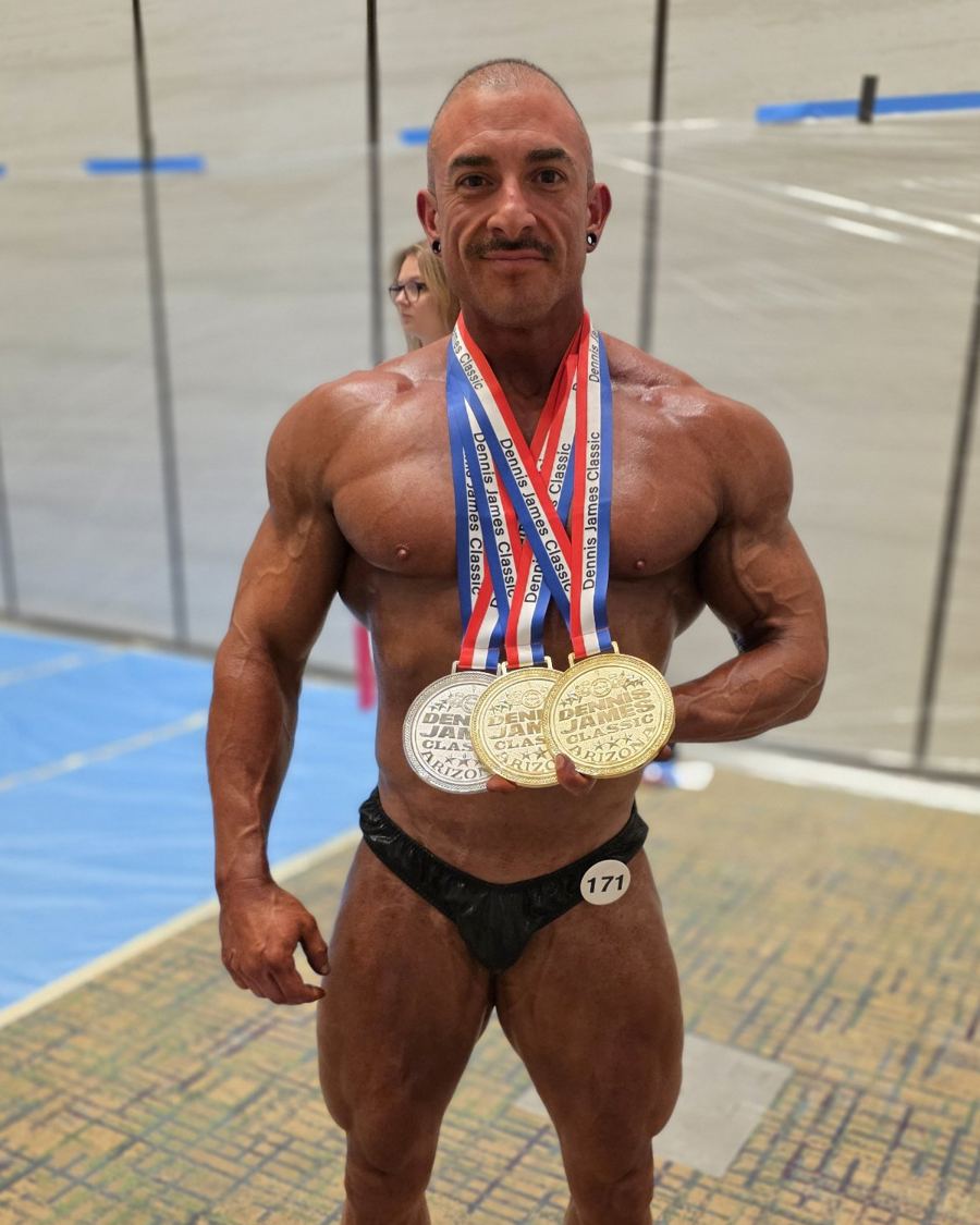 Adam, 2026: first show. three medals